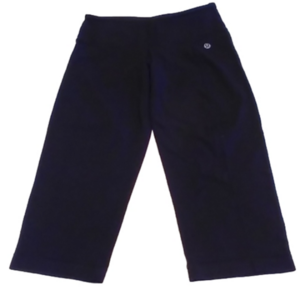 Lululemon 24" Long 24" Waist Black Capris or Long Shorts with belt loops EUC